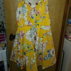 Floral yellow dress